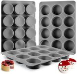 Fuehbur Oreo Cookie Chocolate Covered Soap Silicone Versatile Mold 3PCS, 12 Cavity Round Cylinder Molds, Shower Steamer Moulds for Bath Bombs, Lotion Bars, Beeswax, Candles【3 Packs】