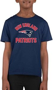 Team Fan Apparel NFL Youth Gameday Football T-Shirt, Lightweight Tee, Tagless Sports Gear, Boys and Girls Apparel (New England Patriots - Navy, Youth Medium)