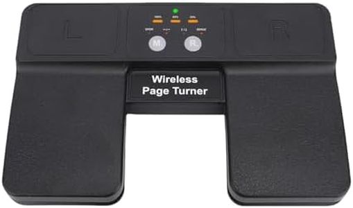 Generic Wireless Page Turner Pedal, Portable Anti Slip Footswitch Quiet Operation Bluetooth Wireless Sheet Music Foot Pedal for Piano Guitar Tablet Computers, Mobile Phones