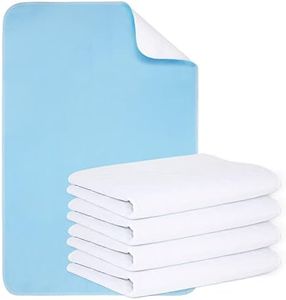 Mancosi Reusable Incontinence Bed Pads (4 Packs), washable bed pad, Heavy Absorbency (4-Layer) Waterproof Bed Pads 18"X24", nonslip & Skin-friendly, Multi-scenes tailor to Kids, Adults, Elderly & Pets