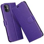 ELESNOW Case for iPhone 11, Premium Leather Flip Phone Case Cover with Magnetic Closure Compatible with Apple iPhone 11-6.1 inches (Purple)