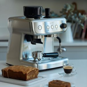 Breville Barista Max Espresso Machine – Integrated Grinder, Silver
