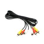 PASOW 3 RCA Cable Audio Video Composite Male to Male DVD Cable (6 Feet) for Television