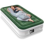 Zearna Twin Air Mattress with Built in Pump - Inflatable Mattress Single, 2 Mins Quick Self Inflating with Double Air Chamber,16"/550lbs Max Matelas Gonflable, for Camping,Home,Portable Travel