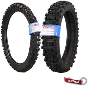 Kenda Trakmaster K760 80/100-21 Front and 120/90-19 Rear Tires for Motorcycles, Dirt Bikes, and City Bikes - Durable Off-Road & Street Performance with Keychain (2 Pack)