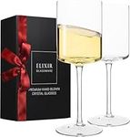 Wine Glasses Set of 2, Large Red Wine or White Wine Glass Set - Unique Wine Gifts for Women, Men, Wedding, Anniversary, Christmas, Birthday - 400 ml, 100% Lead Free Crystal