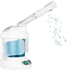 Facial Steamer RICANK Warm Mist Face Steamer Professional Hot Mist Moisturizing Nano Ionic Table Top Mini Steamer Spa 360° Rotatable Hydration System Sprayer Hydration Use at Home Sauna Spa or Salon