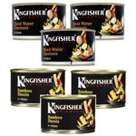 Kingfisher Sliced Water Chestnuts In Water 225g x3 With Bamboo Shoots In Water 225g x3 (6 Pack Mixed Bundle)