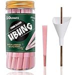 UBUNG CONES | 50 Pack | king size pink pre rolled cones with tips | pink cone rolling paper