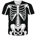 Mgyfady Unisex Halloween 3D Skeleton Photo-Realistic Printed Short Sleeve T-Shirt