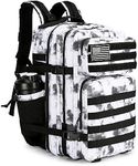 Lovelinks21 45L Tactical Assault Backpack 3 day assault pack with Molle Waterproof backpack Rucksack for Tactical Backpacks (BlackWhite Camo)