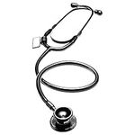 MDF® Dual Head Lightweight Stethoscope - All Black (MDF747-BO)