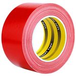 LLPT Duct Tape Premium Grade 2.36 Inches x 108 Feet x 11 Mil Easy Tear Residue Free Strong Adhesive Color Red (DT244)