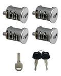 4 Pack Lock Cylinders Fit for Yakima Car Roof Rack System Components SKS Lock Cores, includes 4 Cylinders Cores, 2 Opening Keys and 1 Control Key