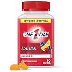 One A Day Adult Multivitamin Gummies - Daily Gummy Multivitamins For Men And Women With Vitamins A, B6, B12, C, D, E, Biotin and Zinc, Supports Immunity And Bone Health, Hair And Nails, 60 Gummies