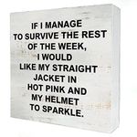 I Match Energies Wooden Box Sign with Saying Desk Decor 5 x 5 Inch Funny Office Box Sign Wood Plaque Block Sign Rustic Home Office Decor Coworker Gift