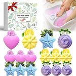 Lanwexy Bath Foot Bombs, 16 Pack Foot Soak with Bath Salt and Tea Tree Oil. Organic Natural Handmade Aroma Pure Essential Oil Bubble Foot Balls for Foot Callus, Dry Cracked, Stubborn Foot Odor Scent.