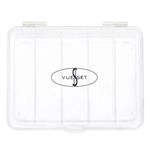 Vueset Taxi | Makeup Organizer Travel Case | 5 sections, Transparent, 4.25 x 3.25 x 0.75 inches, Transparent Case