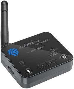 Avantree Audikast 4 - Auracast & Bluetooth 5.4 TV Transmitter 2-in-1 for Headphones & Selected Personal Listening Devices, aptX Adaptive & HD, Optical & AUX Output, Future-Ready & Upgradeable