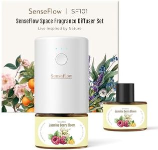 Senseflow Plug-in Air Freshener for Home, Waterless Essential Oil Diffuser for Bedroom and Bathroom, Non-Toxic Formula for Pets and Nursery,Jasmine Berry Bloom(Magenta Rose