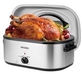 NECERO Roaster Oven,26Qt Electric Roaster Oven with Self-Basting Lid,Turkey Roaster with Unique Defrost/Warm Function,Large Roaster