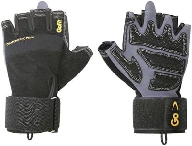 GoFit Diamond-Tac Wrist Wrap Glove - Padded, Flexible, Supportive Fitness Glove and Training CD