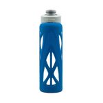 TintBox Borosilicate Glass Water Bottle with Silicone Sleeve | as seen on Shark Tank | perfect for Office, Home, Fridge, Gym, Travel | BPA Free | Power Blue | 750ml