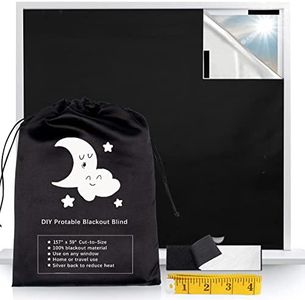 VANTEN 2024 Upgraded Blackout Curtains, 157" x 59" Blackout Shades, 100% Blackout Window Cover with Strong Hook and Loop Tapes, Temporary Blackout Blinds for Baby Nursery, Bedroom, Travel, Cars