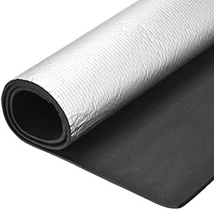 uxcell Insulation Sheet, 1mx0.5mx5mm Embossed Aluminum Foil Waterproof Heat Resistant Thermal Barrier, for Roof Wall HVAC Duct Pipe, Rubber Foam