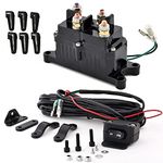 ELEFOCUS 12V 250A Solenoid Relay Contactor & Winch Rocker Thumb Switch Combo Kit Compatible with ATV UTV