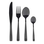 Salter BW05463 Black Cutlery Set – 16 Piece Regal Plated Stainless Steel Tableware, Flatware Service for 4 People, Silverware Knife And Fork Dinner Set, Knives/Forks/Spoons, For Home/Party/Restaurant