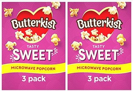 Microwave Popcorn Butterkist 2 Boxes Sweet Variety 3 x 60g Bags in Each Box Instant Party Night In Cinema Food Sweet