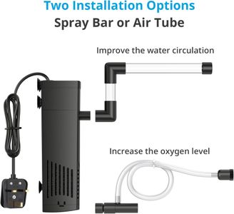 NICREW Aquarium Filter for 20-40L Tanks – Quiet Water Filtration