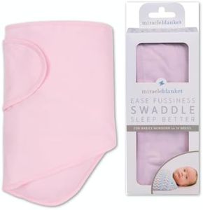 Miracle Blanket Baby Sleep Wearable Swaddle Wrap for Newborn Infant Boy or Girl 0-3 Months, Garden Pink