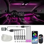 10 in 1 Car Interior Light Kit, Ambient Lighting Kits with 315 inches Fiber Optic, APP Control, Car Accessories Multicolor RGB Neon Car LED Strip Lights with Music Sync Mode and DIY Mode