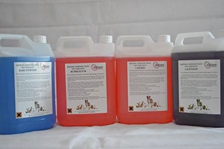 ALLCHEM 4 x 5 LITRES SOLUTIONS - *BABY POWDER FRAGRANCE* PET/KENNEL DISINFECTANT & DEODORISER * FREE POST *