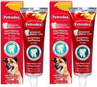 Petrodex Enzymatic Toothpaste for Dogs, Helps Reduce Tartar and Plaque Buildup, Poultry Flavor, 2 Pack