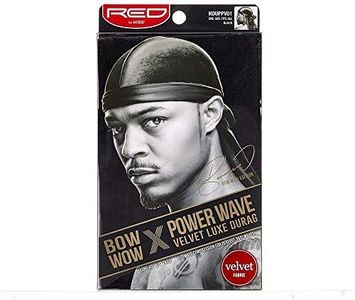 RED BY KISS POWER WAVE VELVET LUXE DURAG #HDUPPV Black