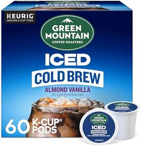 Green Mountain Coffee Roasters Almond Vanilla Iced Cold Brew Coffee, Single Serve Keurig K-Cup Pods, 60 Count