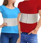 Rib Brace Chest Binder | Rib Belt to Reduce Rib Cage Pain | Chest Compression Support for Rib Muscle Injuries, Bruised Ribs | Breathable Chest Wrap Rib Brace for Women Men | (S/M) (25" - 36")