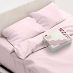 Mayfair Linen 800 Thread Count 100% Cotton Sheets, Blush Twin Sheet Set, Long Staple Cotton, Sateen Weave for Soft and Silky Feel, Fits Mattress Upto 16'' DEEP Pocket (Packaging May Vary)