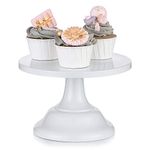 Nuptio White Cake Stand Wedding Dessert Cupcake 20cm Round Cake Stands for Afternoon Tea Birthday Party Wedding Anniversary Baby Shower, Christmas Cake Holder, Cupcake Holder Stand, Cake Trays Display