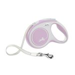 flexi New Comfort Retractable Dog Leash (Tape), 16 ft, Small, Pink / Rose (Assorted)