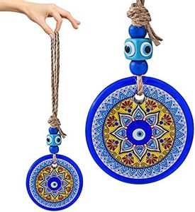 YU FENG Glass Evil Eye Mandala Bead Large Turkish Nazar Amulet Home Protection Charm Wall Hanging Ornament