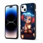 ZHEPAITAO Compatible with iPhone 13 Case - Cute Whimsical Baby Elephant Cute Animal Flexible Silicone Shockproof Case for Men and Women Girls