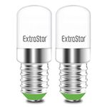 EXTRASTAR E14 Mini LED Bulbs, 1.8W SES Small Edison Screw Lightbulb, 3000K Warm White Energy Saving Pygmy Lamp, 130LM, Non-Dimmable, Pack of 2