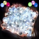 100pcs White Balloon Lights,Long Standby Time Waterproof Mini Light,Battery Powered,Round LED Ball Lamp for Latex Balloon Paper Lantern Party Wedding Festival Christmas Halloween Decorative