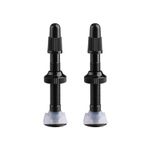 TRIWONDER Bicycle Tubeless Presta Valves Stem 40mm Aluminum Alloy Bike Vacuum Tire Nozzle Fits Most Rims (Black - 40mm - 2 Pcs)