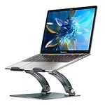 Nulaxy Laptop Stand, Ergonomic Adjustable Laptop Riser Compatible with MacBook Pro, Air, Pro, Dell XPS, Samsung, 10-17" Notebook and Tablet, Laptop Stand for Desk, Supports Up to 22 Lbs-Space Grey