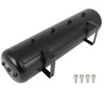 cciyu 8 Gallon Steel Air Tank 9 Port Air Pressure Train Horn Tank for Truck Train Boat, Air Suspension/Train Horn/Air Ride/Air Bag 200PSI